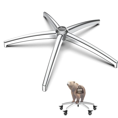 Heavy-Duty Reinforced Alloy Office Chair Base Office Chair Base + Wheels, Careful Matching, Unique, Decorate Your Gaming Chair