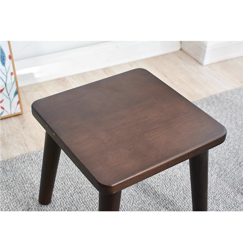 Storage Bench Bed Bench Solid Wood Small Stool Household Shoe Stool Living Room Small Stool Simple Modern Low Stool Chair Entryway Shoe Rack(B)