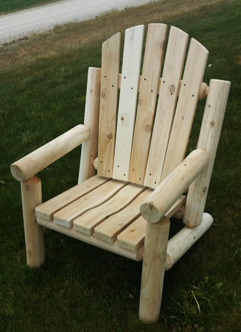 Chair, Hand Made Log Cedar Chairs