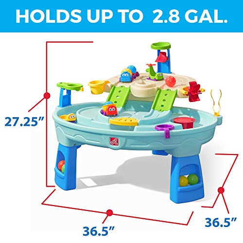 Step2 Ball Buddies Adventure Center Water Table for Kids, Indoor and Outdoor Kids Water Sensory Table Pool, Ages 1.5+ Years Old, 23 Piece Water Toy Accessories, Blue