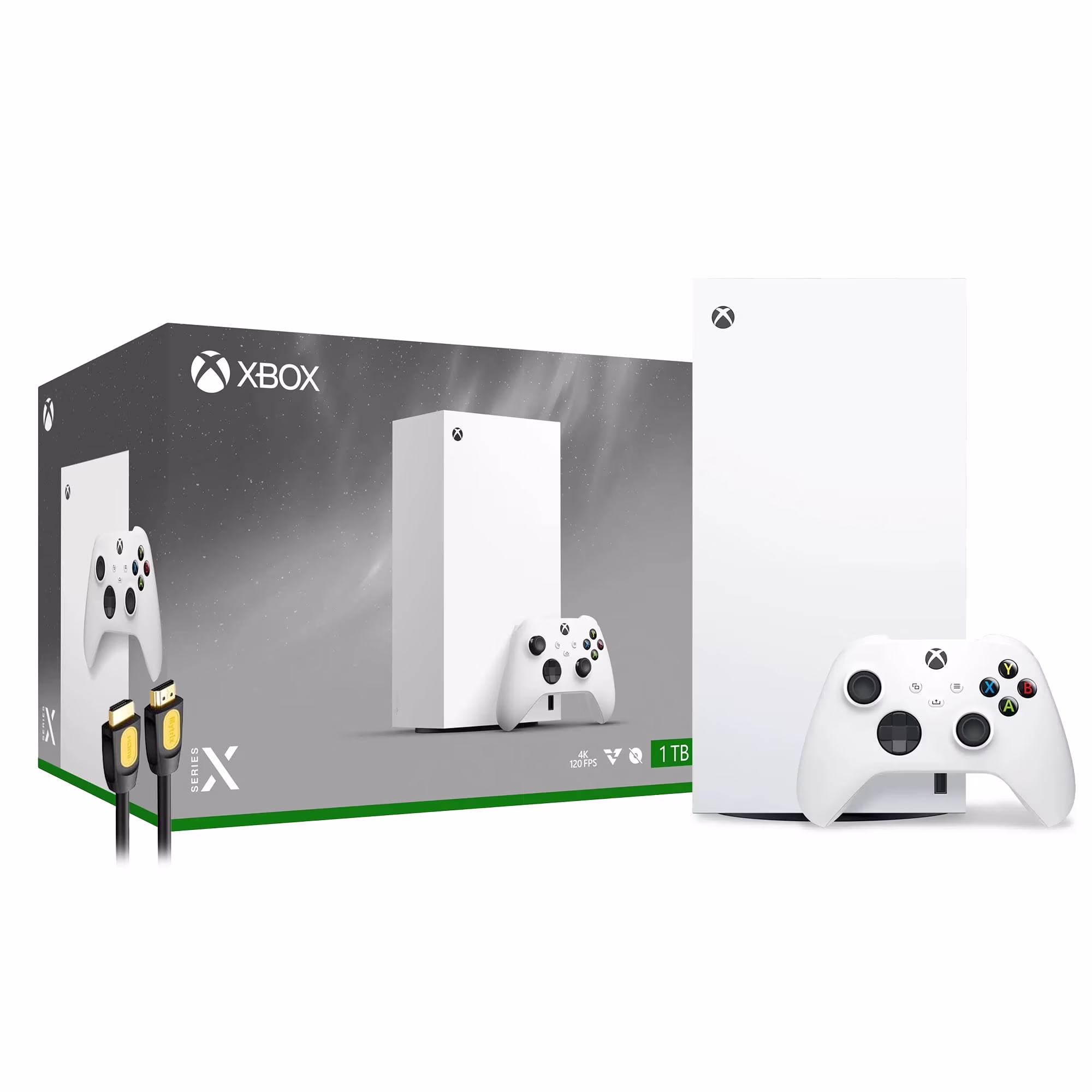 Microsoft Xbox Series X 1TB All-Digital Console, Robot White, 4K Gaming, SSD, Ray Tracing, HDMI Cable