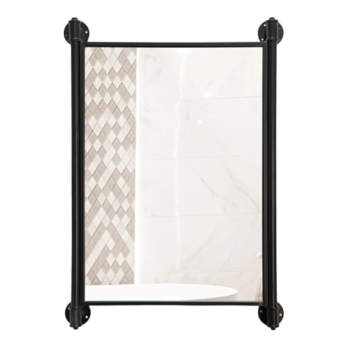 Industrial Pipe Frame Vanity Mirror,Rectangle Bathroom Mirror,Wall Mirrors for Living Room Bathroom Bedroom (27.5 x 19.68 in)