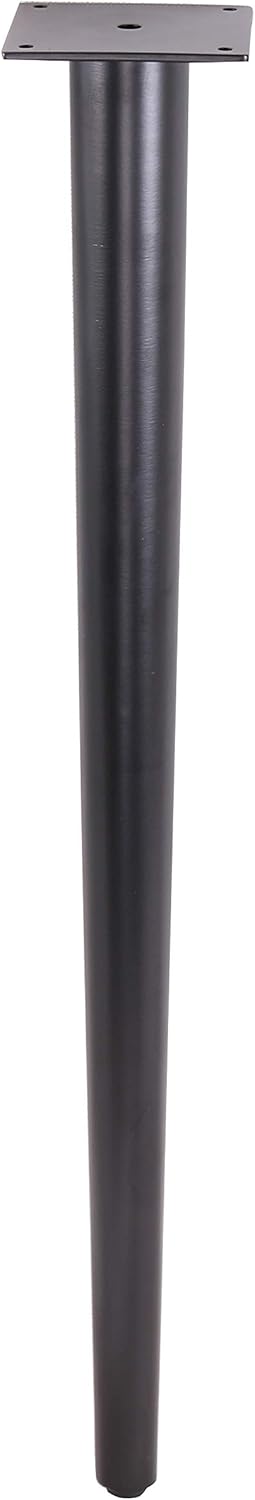 4PCS x Steel Coffee Table Legs.Vintage Mid Century Counter Table Leg/Feet.Metal Straight Tapered Legs,Chair Leg,Ottoman Legs,(Black) (28'')