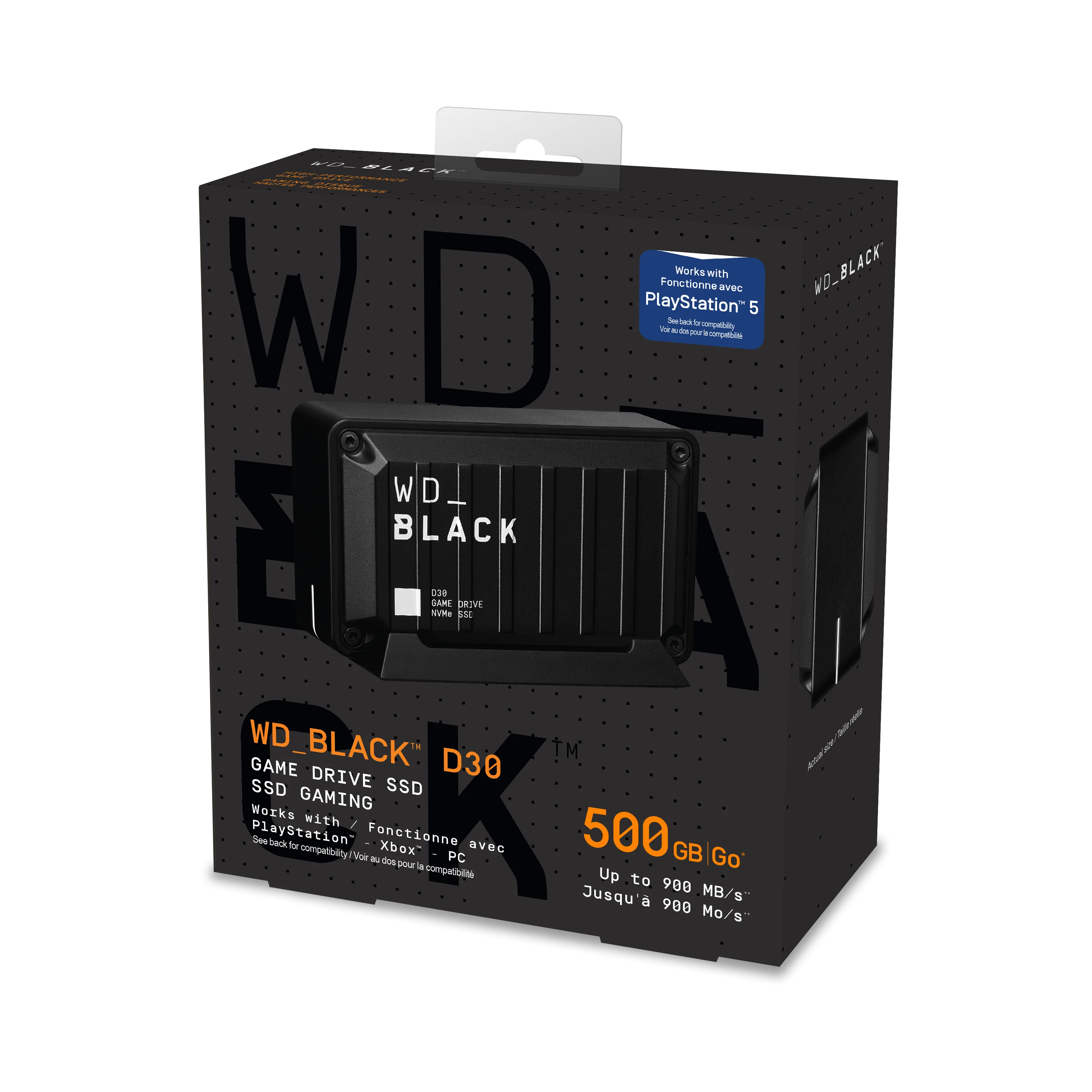 WD_BLACK 500GB D30 Game Drive SSD - WDBATL5000ABK-WESE