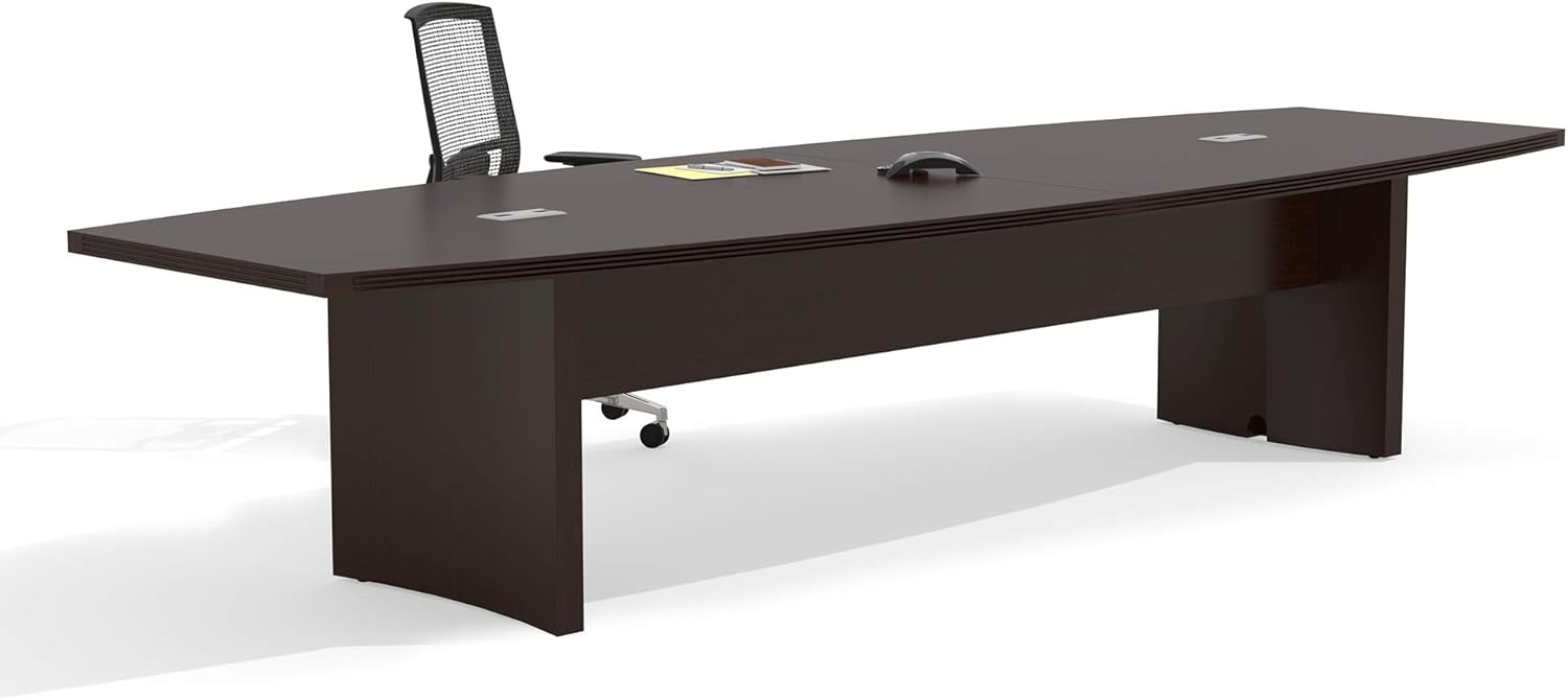 Mayline ACTB12LDC Aberdeen Conference Table, 12', Mocha Laminate