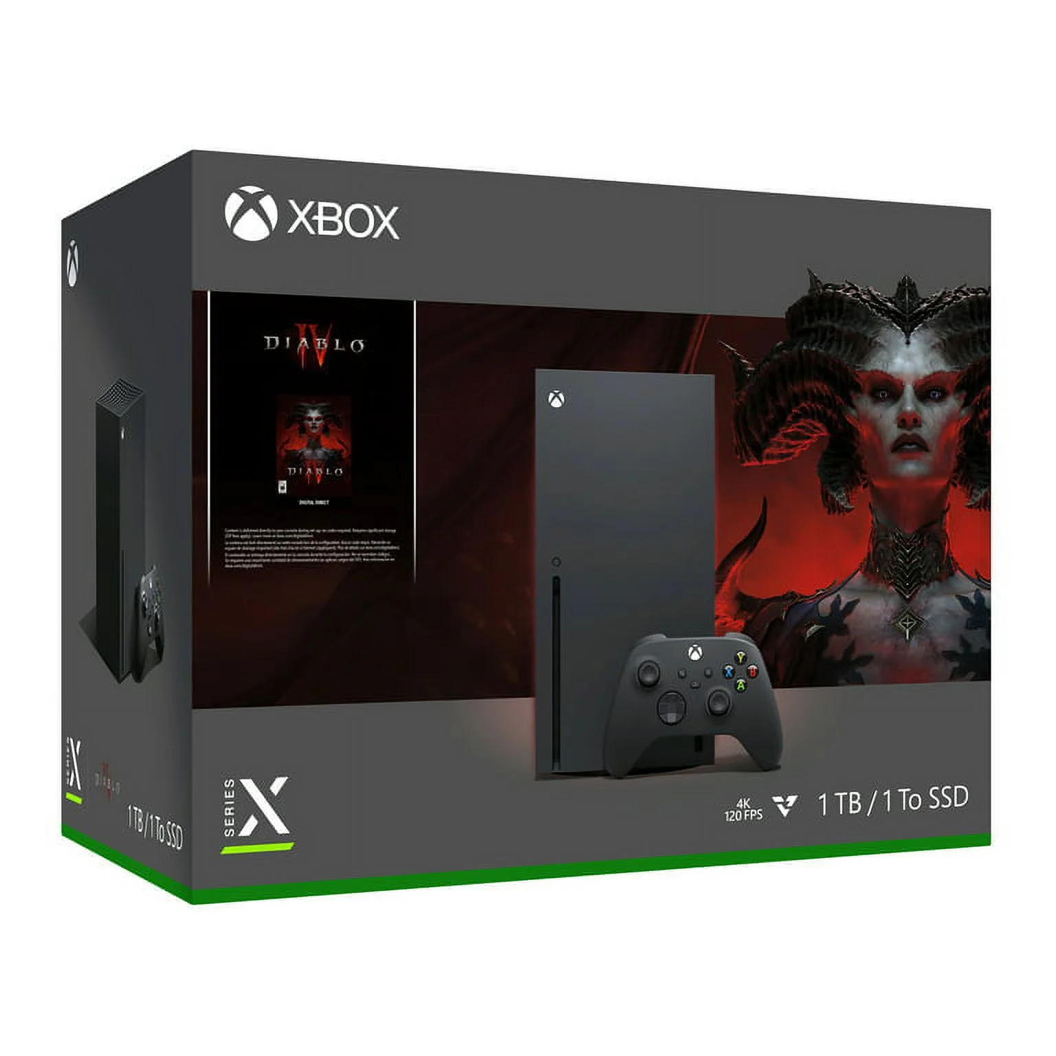 Microsoft 1TB Xbox Series X Console with Diablo IV Bundle - Black, Hyper-Realistic 4K, Fast Load Time