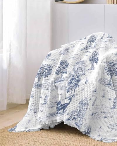 Farmhouse Red Sofa Cover Couch Covers for 3-4 Cushion Couch Throw Couch Cover with Tassel Soft Sofa Slipcover Amercian Country Animal Tree Vintage Couch Furniture Protector for Dog Pet 71