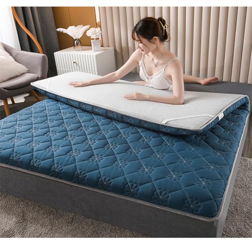 Futon Mattress, Thicken Floor Mattress, Japanese Tatami Pad,Portable Foldable Sleeping Mat, Double Single Mattresses Floor Lounger Bed for Home Dormitory,Gray,150x200cm