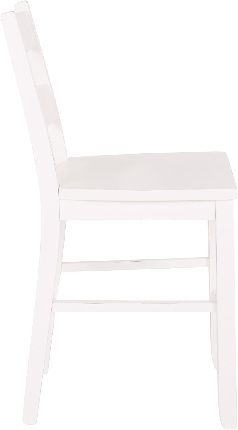 INSPIRED by Bassett OSP Home Furnishings Country Kitchen Solid Wood Counter Height Stool, White