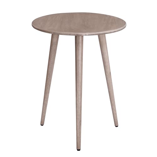 MH London Side Table - Konak End Table. Exclusively Designed Hand-Crafted Small Nightstand. Solid Wood Round End Table. Contemporary Accent Table for Bedrooms, Living Rooms and Home Office
