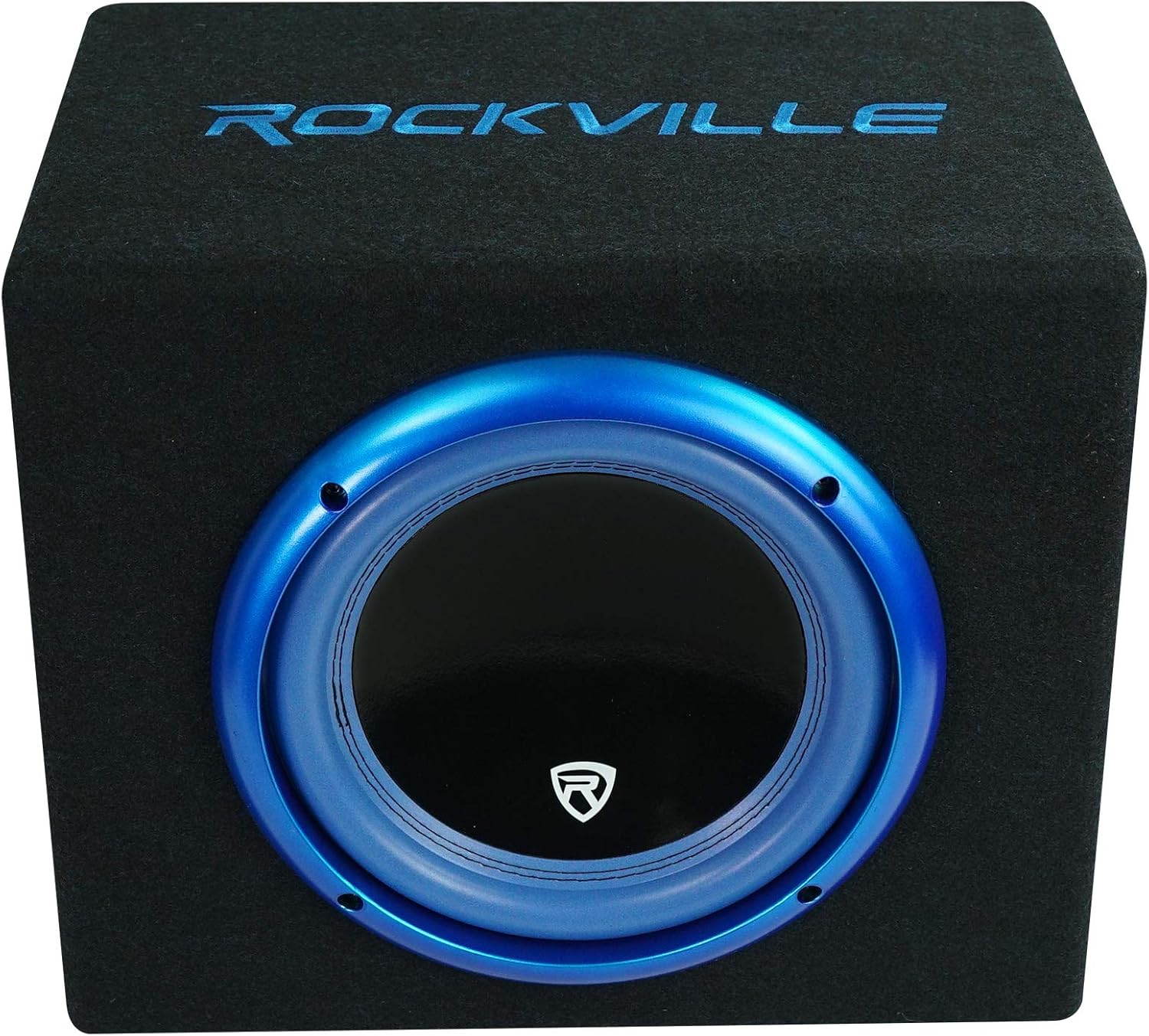 Rockville RVB10.1A 10 Inch 500W Active Powered Car Subwoofer+Sub Enclosure Box, Black