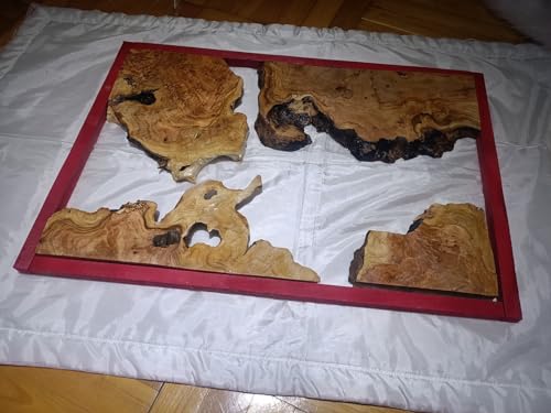 Live Edge Olive Root Slab Set for DIY River Table, Ready to be Resin Table, Cleared Wood Slab for Epoxy Resin Wood, Burl Wood (24X48)