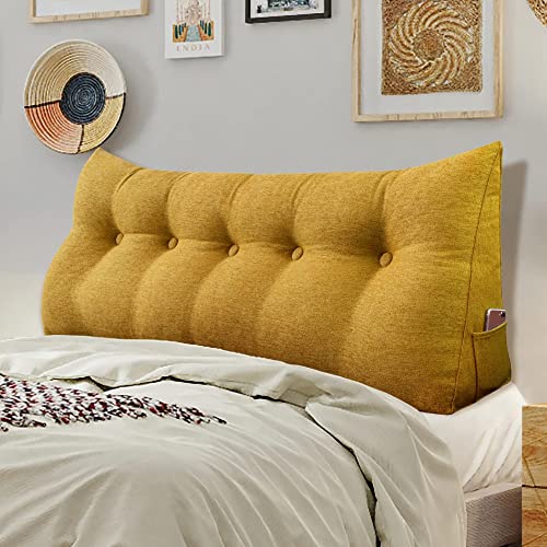 WOWMAX Ergonomics Headboard for California King Size Bed, Button Tufted Padded headboards, Triangular headboard Panels for Wall No Need to Assembly Grey