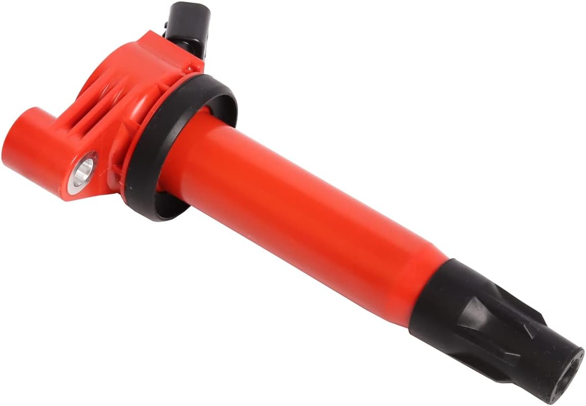 ENA Set of 6 Red Ignition Coil Pack with Spark Plug 3.3L 3.3 V6 2004 2005 2006 2007 2008 Compatible with Lexus Toyota Camry Sienna Solara Highlander ES330 RX330 RX400h for C1452 UF506 UF430 4504