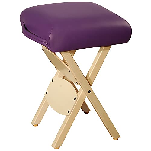 Wooden Handy/Folding Massage Stool Burgundy