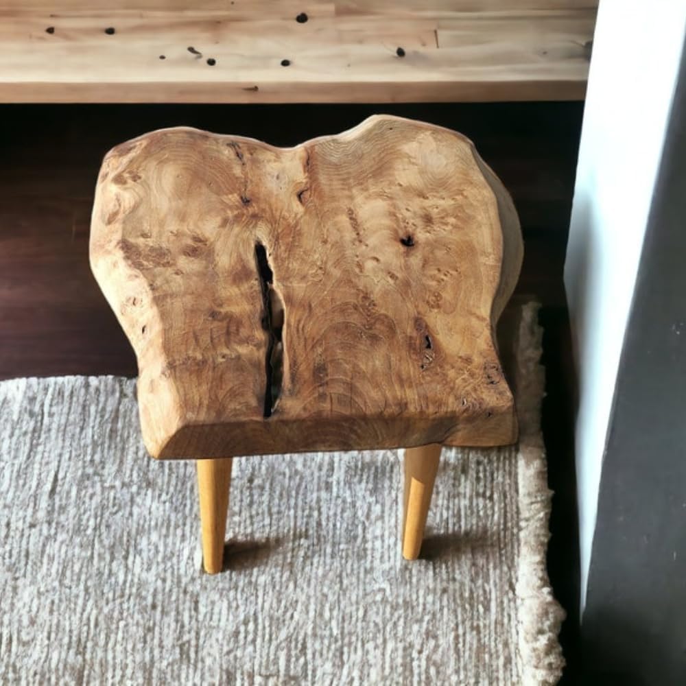 Funky Coffee Table, Maximalist Furniture, Live Edge Table, Walnut Side Table, Rustic Side Tables, Coffee Tables, Wood Side Table, 22