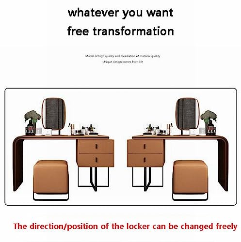 Dressing Table, Simple Small Apartment, Bedroom, High-end Light Luxury Storage, Modern Makeup with Mirror Stool, Storage Cabinet (A 120cm)