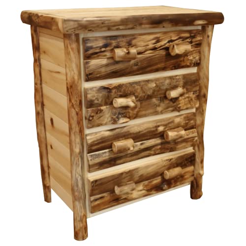 Red Cedar Log 4-Drawer Chest