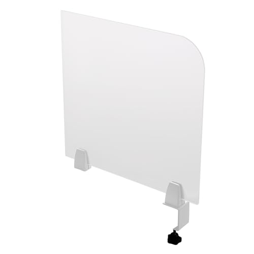 Desk Divider Panel, Clamp-on Acoustic Desk Divider Privacy Panel 47 * 18 * 2in, Privacy Panel Desk Partition Panel for Office Desk Home, Translucent