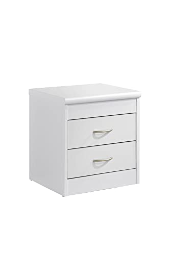 Hodedah 2 Drawer Nightstand, Cherry, 21.65 in x 48.03 in x 72.83 in