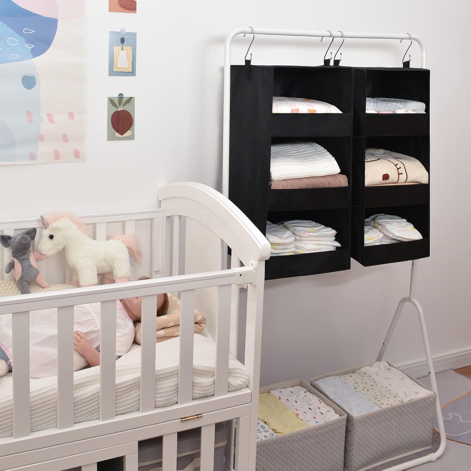 GRANNY SAYS Bundle of 2-Pack Hanging Wardrobe Organizer & 1-Pack Over The Door Organizer