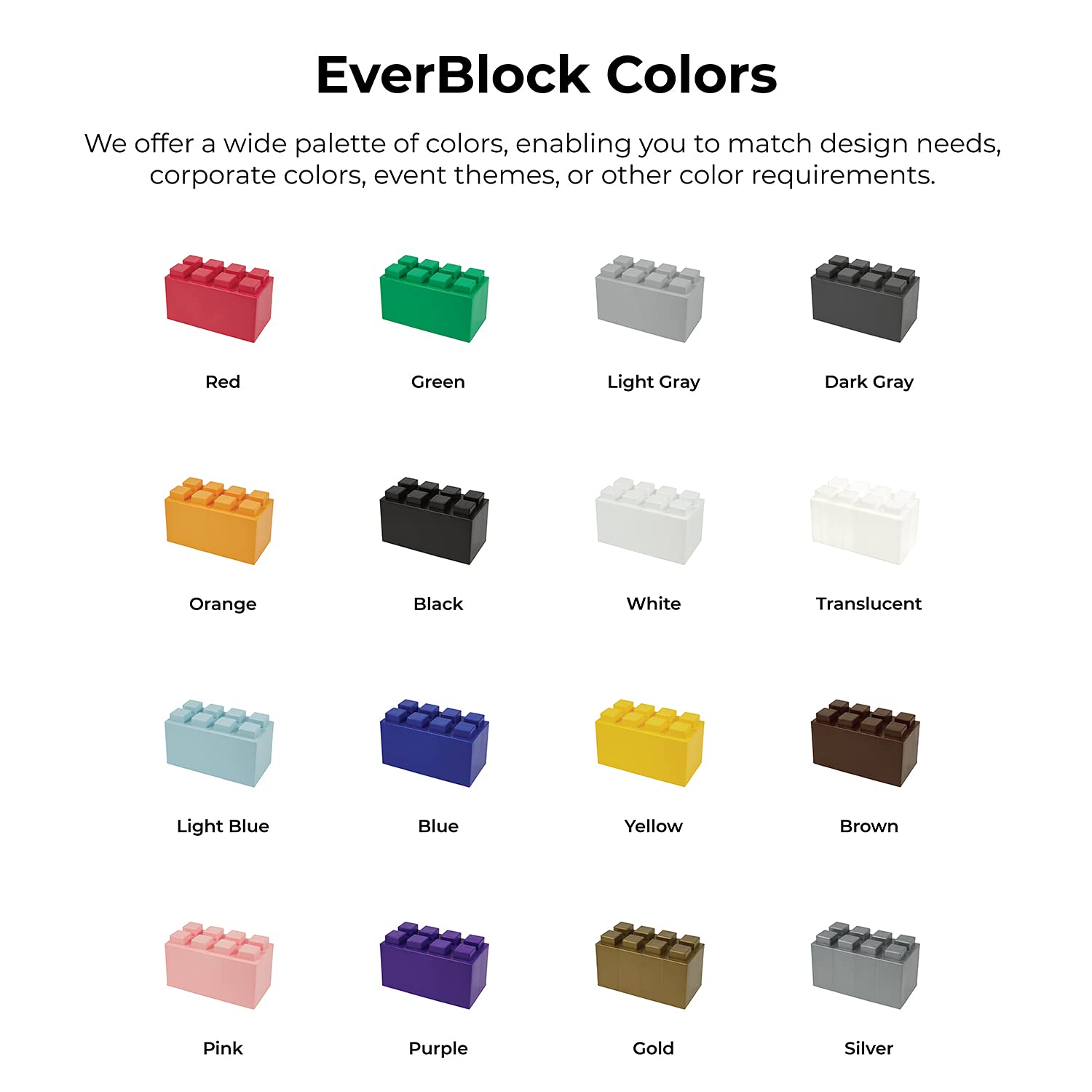 EverBlock 6’ Cantilever Bar & Counter Kit | for Home, Sales or Event Use | Giant Building Blocks | Easy to Connect & Reuse | Indoor & Outdoor Use | Build Displays & Structures | Transluscent