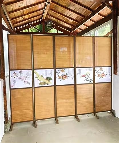 Room Divider Panel, Folding Privacy Screens with Base, 71/79 Inch Tall Freestanding Partitions Board, for Home Apartment Studio bedrooms (6 Panels 180cm/70.9in H)