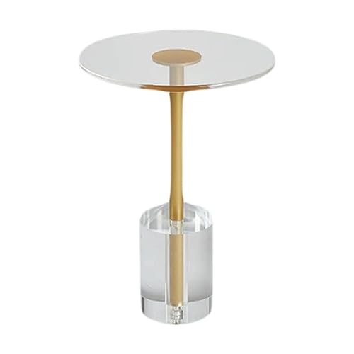 End Table Round End Table Clear Acrylic Coffee Table Premium Side Tables Freestanding Tray Table Compact and Lightweight Bedside Table Space-Saving