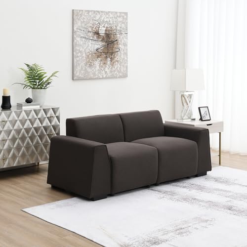 Sleeper futon Small Sofa Chair couches Couch Loveseat Living Room Furniture Contemporary Designer Sofa Embrace Modern Elegance in Your Space Dark Brown