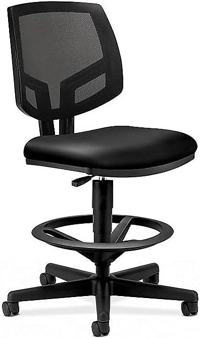 HON 5715SB11T Volt Series Mesh Back Adjustable Leather Task Stool, Black