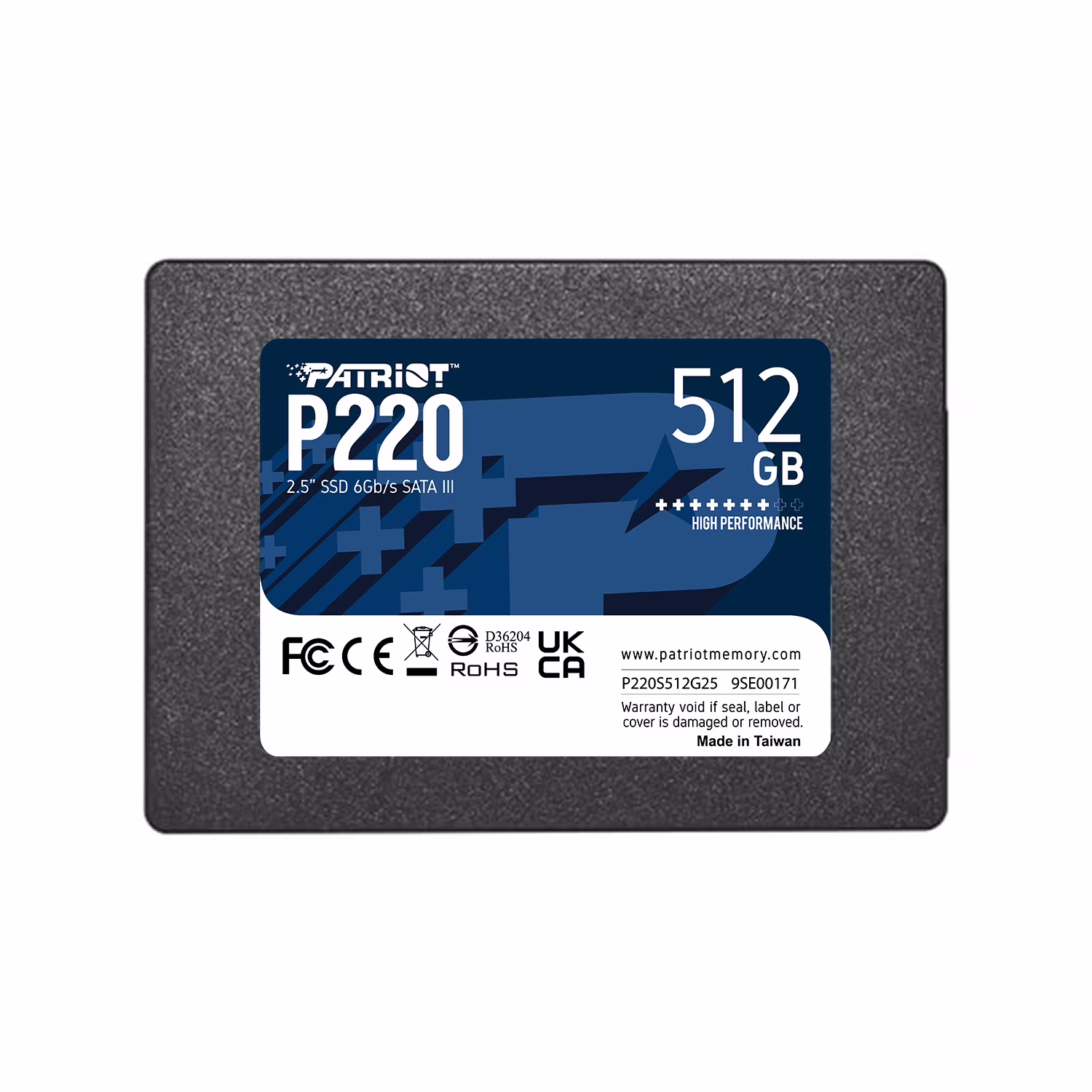 "Patriot P220 512GB SATA 3 2.5"" SSD - Up to 550MB/s Read Speed"