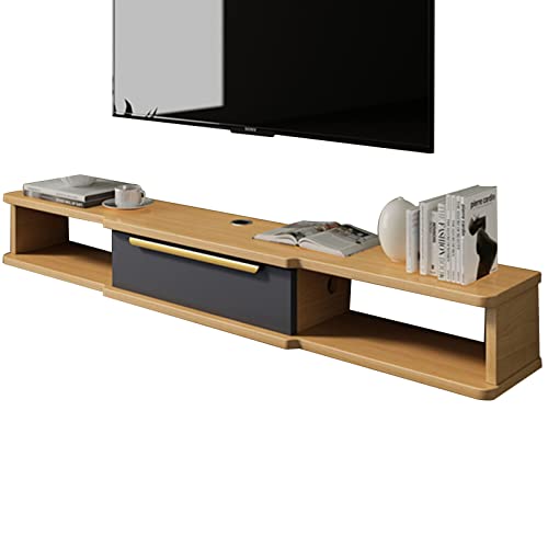 Floating TV Stand Cabinet Wall Mounted Tv Unit Floating Tv Shelf,Floating Tv Stand Storage Cabinet Tv Unit for Living Room Tv and Medianiture,Set-Top Box Shelf