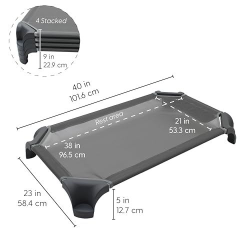 Factory Direct Partners Classroom Cots; Fully Assembled Stackable Standard (52