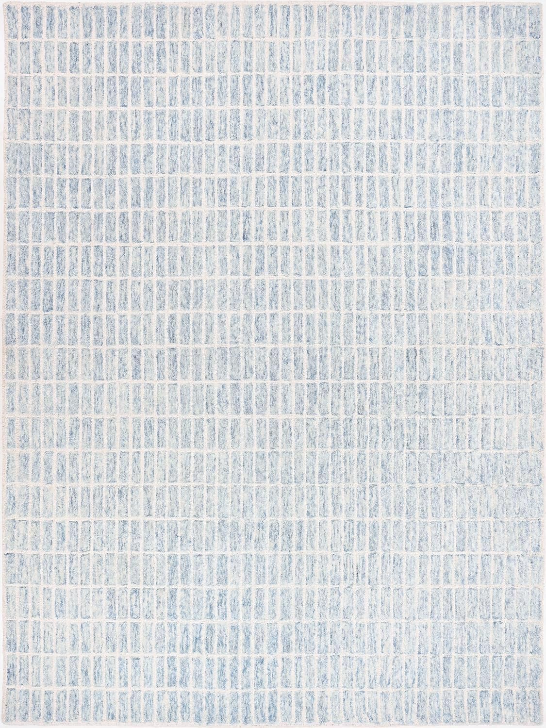 Handmade Capitola Space Dyeing Imported Premium Wool Area Rug - Unique Modern Design Carpet for Living Room, Bedroom, and Dining Room (Space Blue, 12x9 Feet)