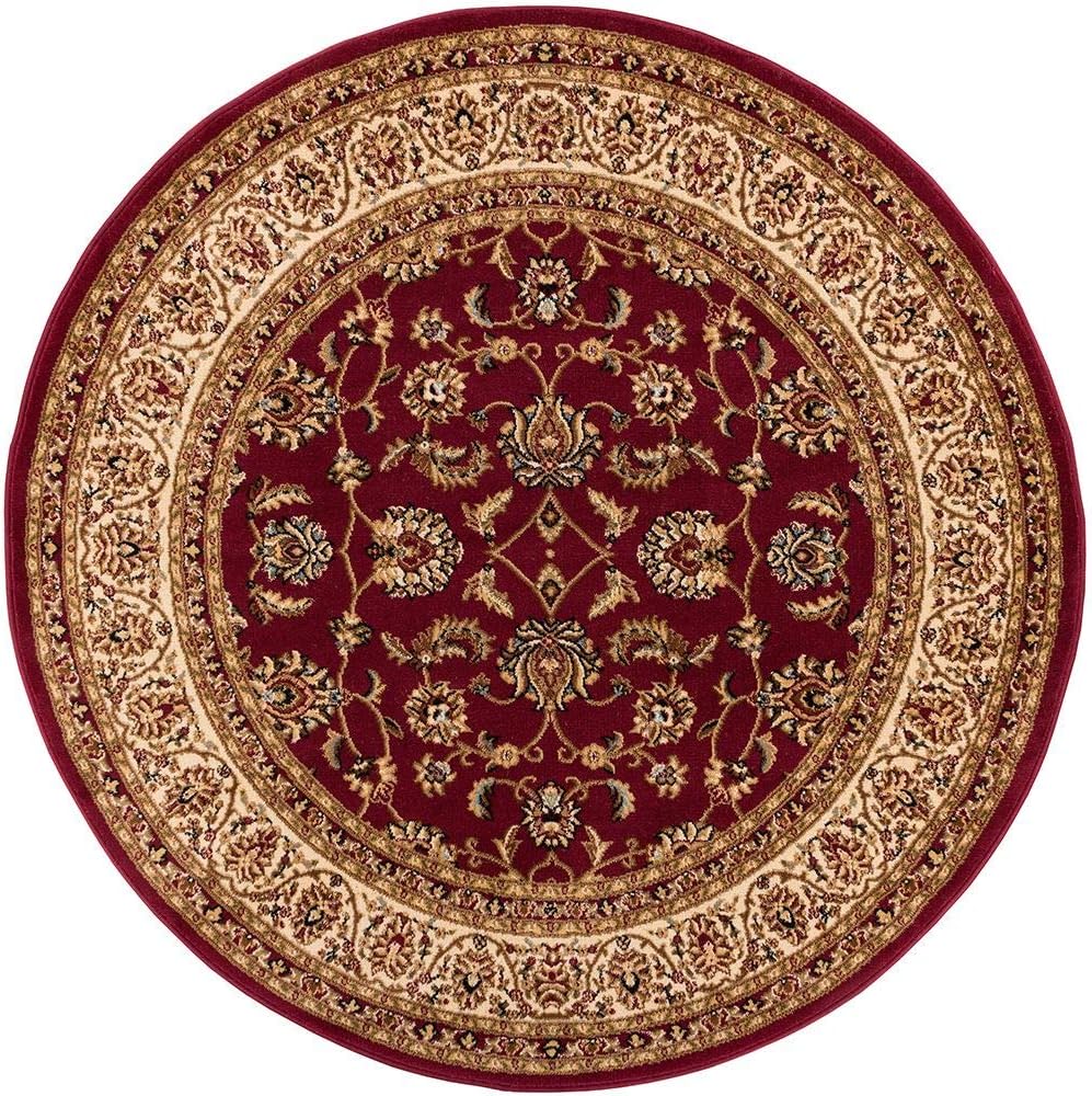 Well Woven Noble Sarouk Red Floral Oriental Formal Traditional (5'3