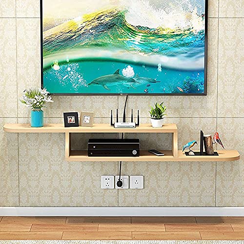 Wall Hanging Tv Stand,Floating Tv Unit,Wall-Mounted Tv Cabinet for Router Shelf DVD Set-Top Box Storage/D/150Cm/C/100Cm