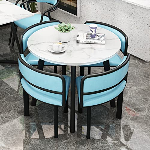 HORV Small Reception Table 80cm Office Table and Chair Set Dining Table Conference Room Tables Apartment Balcony Kitchen Coffee Sofa Seat Office Lounge Meeting Room Negotiation Room Hotel Leisure (Co