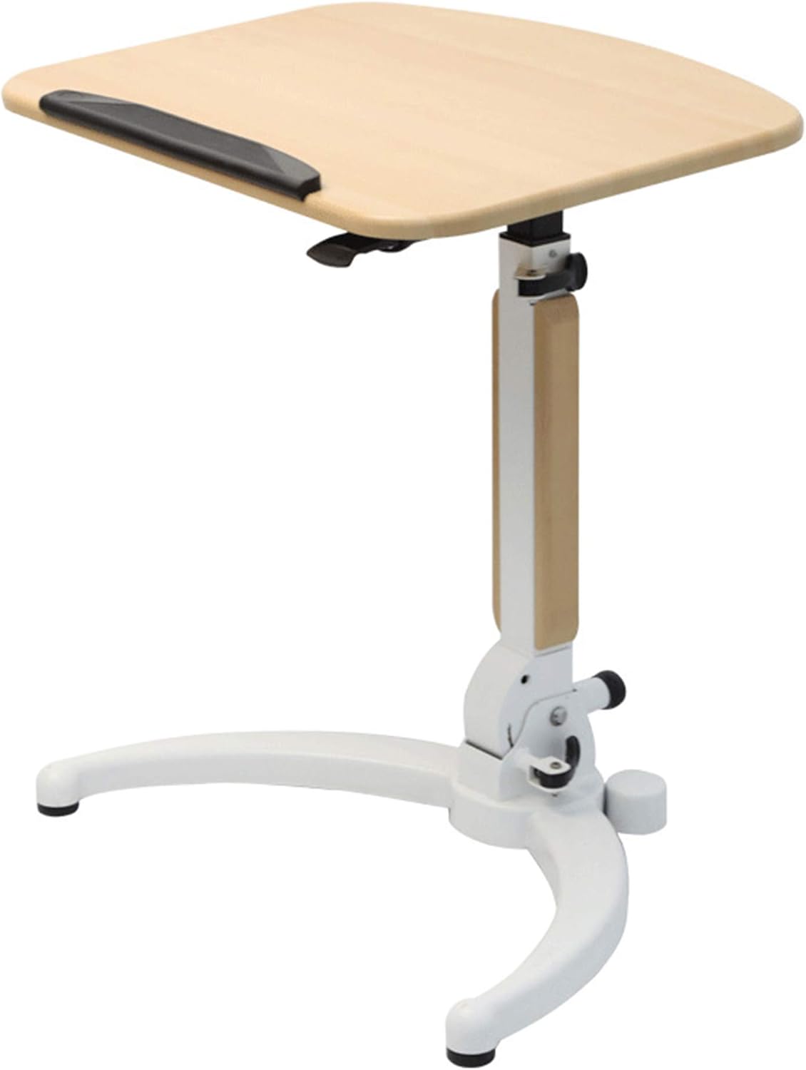 Sit-Stand Lifting Computer Desk Gas Spring Laptop Standing Table with Movable Wheels Height Adjustable Workstation for Office School Home