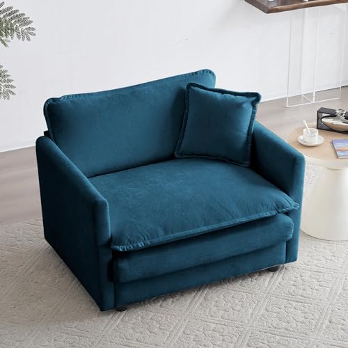 kevinplus 146.5'' Green Large Sectional Sofa Couch for Living Room, Modern Contemporary Modular 4-Seat Sofa Couch for Apartment Office, Chenille Fabric, Green