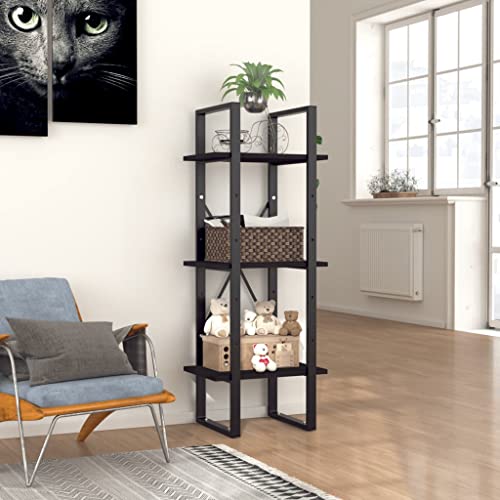 3-Tier Book Cabinet Concrete Gray 15.7