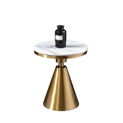 End Table Light Luxury Marble Sofa Side Table Living Room Round Small Coffee Table Home Balcony Sales Office Small Round Table Coffee Table(B)