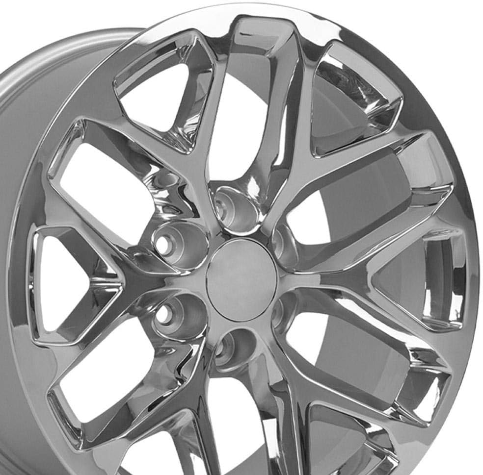 OE Wheels LLC 20 inch Rims Fits Silverado Tahoe Sierra Yukon Escalade CV98B 20x9 Rims Chrome SET