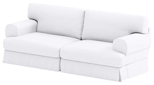 Durabale Dense Cotton Three Seat Hovas Sofa Cover Replacement is Made Compatible for IKEA Hovas 3 Seater Slipcover Only (Hovas White)