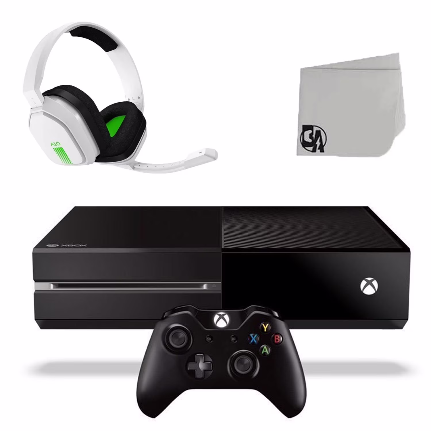 Pre-Owned Microsoft Xbox One Original 500GB Gaming Console Black With Astro A10 Gaming Headset BOLT AXTION Bundle Used White Green