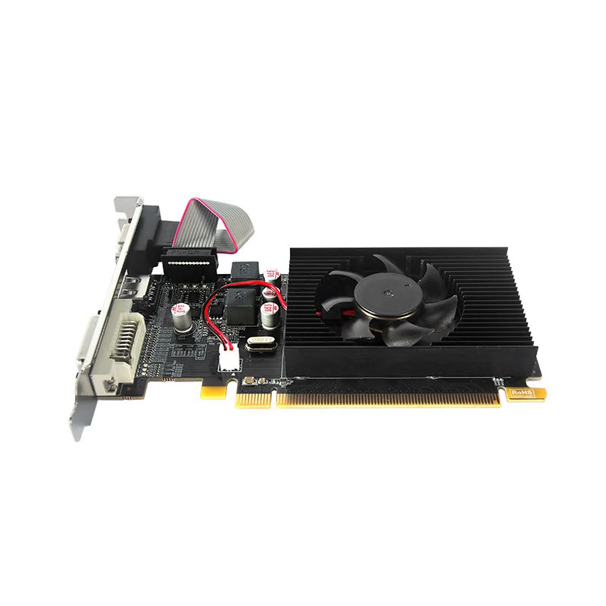 NEW 2X HD7450 Graphics Card 64Bit 2GB GDDR3 PCI-E 2.0 X16 -Compatible VGA DVI-I Video for AMD Radeon HD 7450 2G