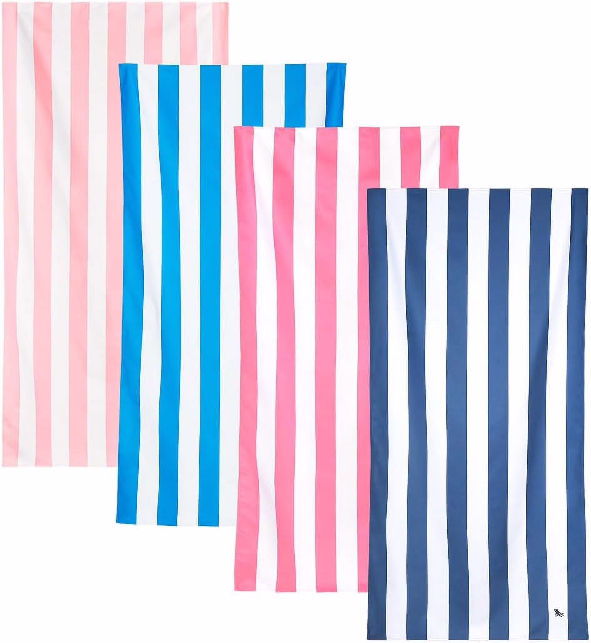 Beach Towel - Quick Dry, Sand Free - Compact, Lightweight - 100% Recycled - Includes Bag - Summer - Set of 5 - Large (160x90cm, 63x35)