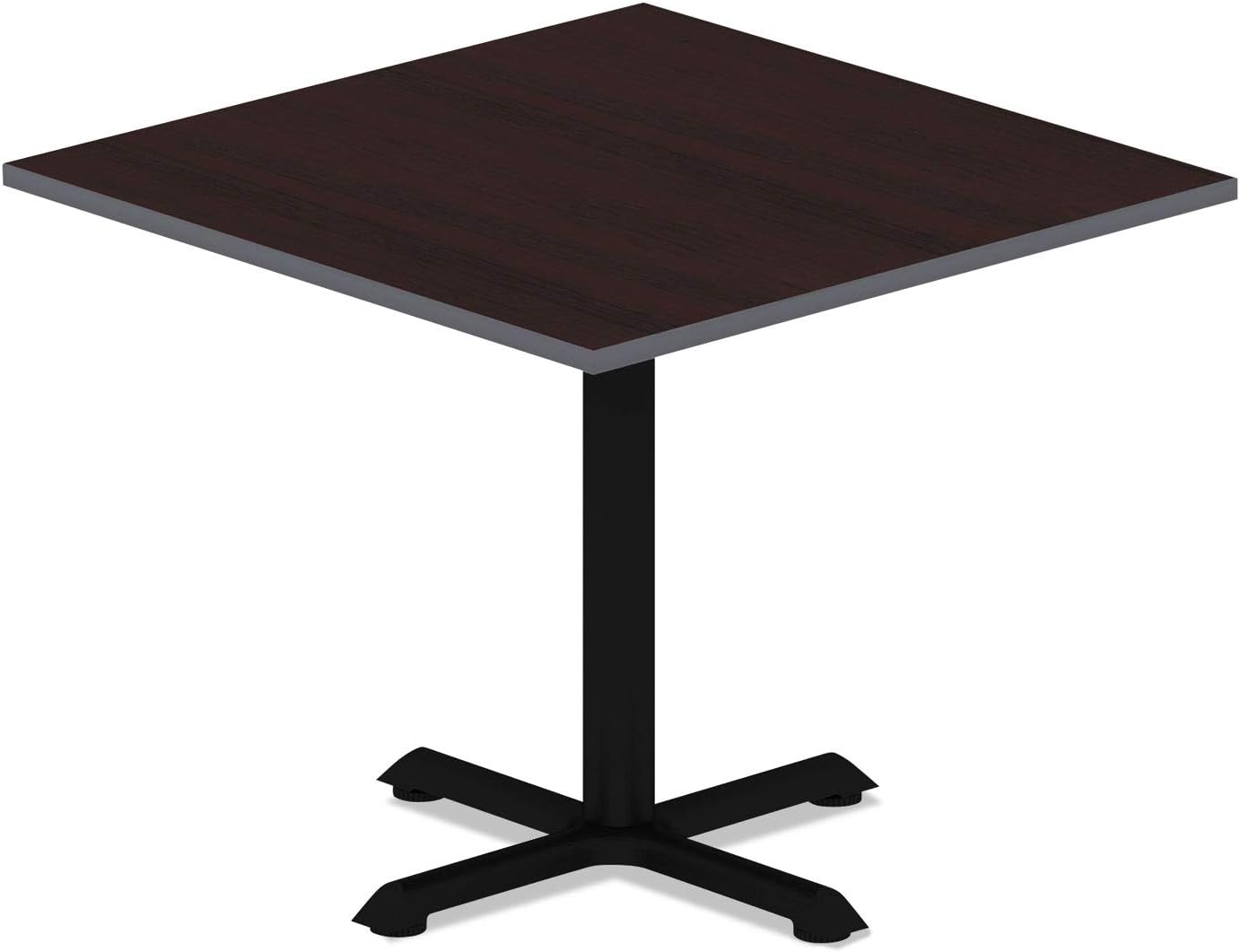 Alera ALETTSQ36EW 35.38 in. W x 35.38 in. D Square Reversible Laminate Table Top - Espresso/Walnut