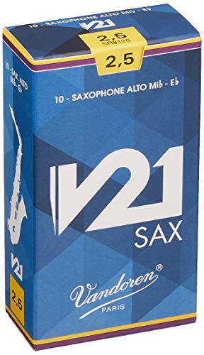 Vandoren SR813 Alto Saxophone V21 Reeds Strength 3; Box of 10