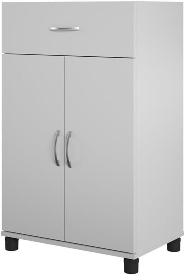Ameriwood Home Lory 1 Drawer/2 Door Base Storage Cabinet, Dove Gray