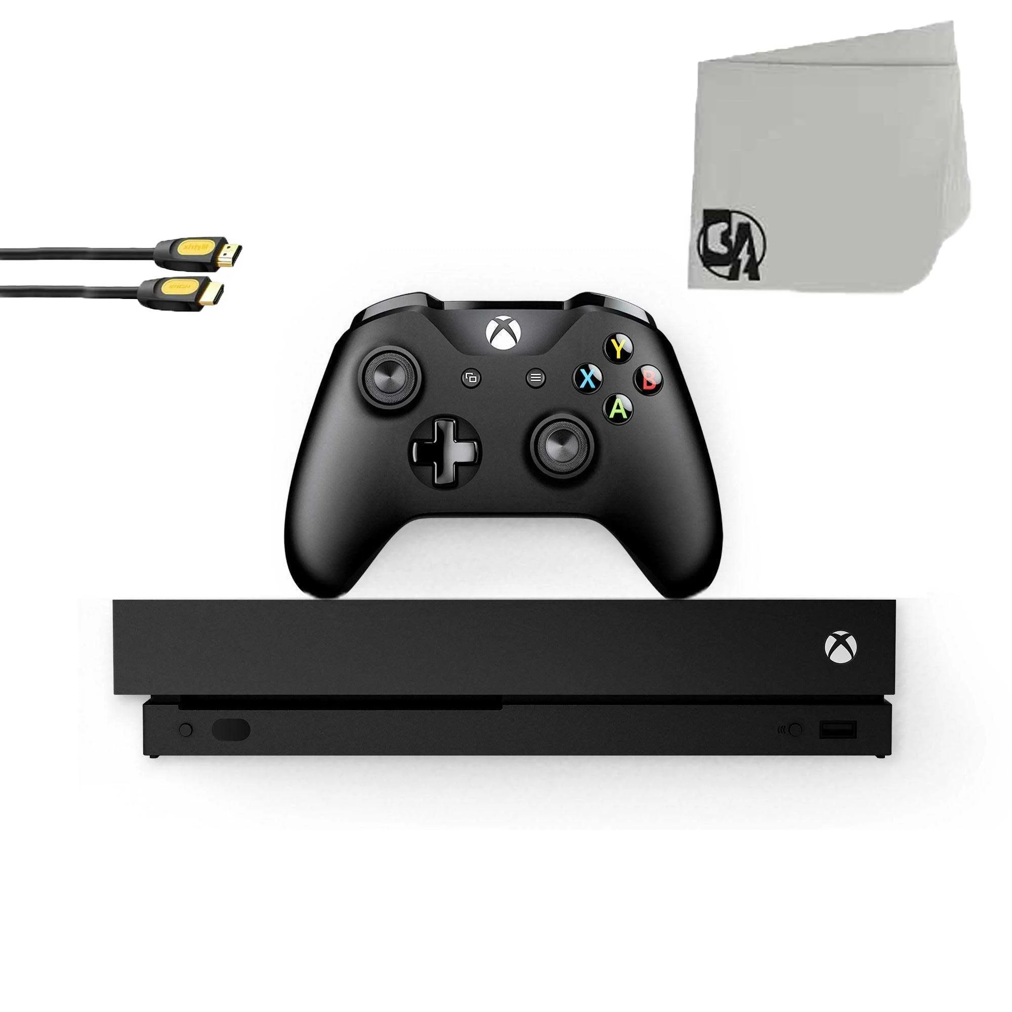 Restored Microsoft Xbox One X 1TB Gaming Console Black with Red Dead Redemption 2 BOLT AXTION Bundle (Refurbished)